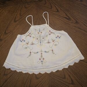 American Eagle Outfitters White Floral Camisole